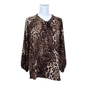 Calessa brown leopard print top, classic, sophisticated, rich girl, elegant